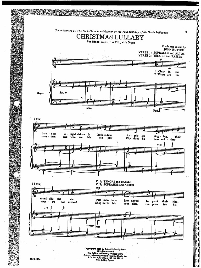 John Rutter-Christmas Lullaby-SheetMusicGiant | PDF