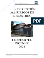 PLAN DE GESTIÓN DE RIESGOS DE DESASTRES 2021 - Lidia Vega