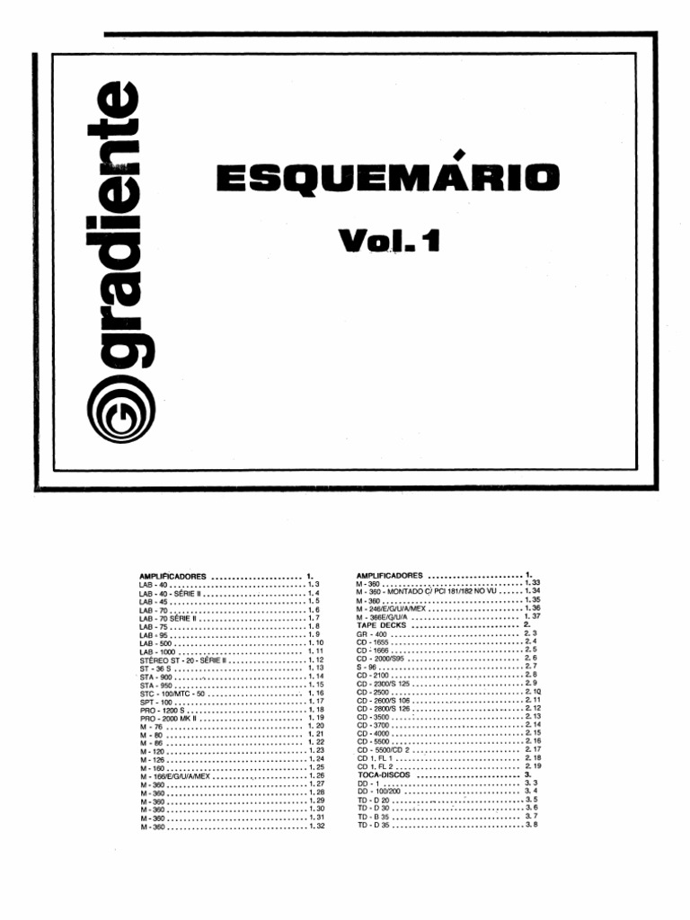 Esquemas de Amplificadores e Tape Decks Gradiente PDF