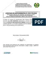 Atestado de antecedentes criminais RJ