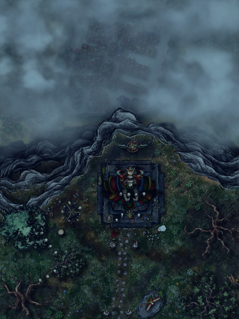 Altar Overview Defiled by Orcs Gridless | PDF