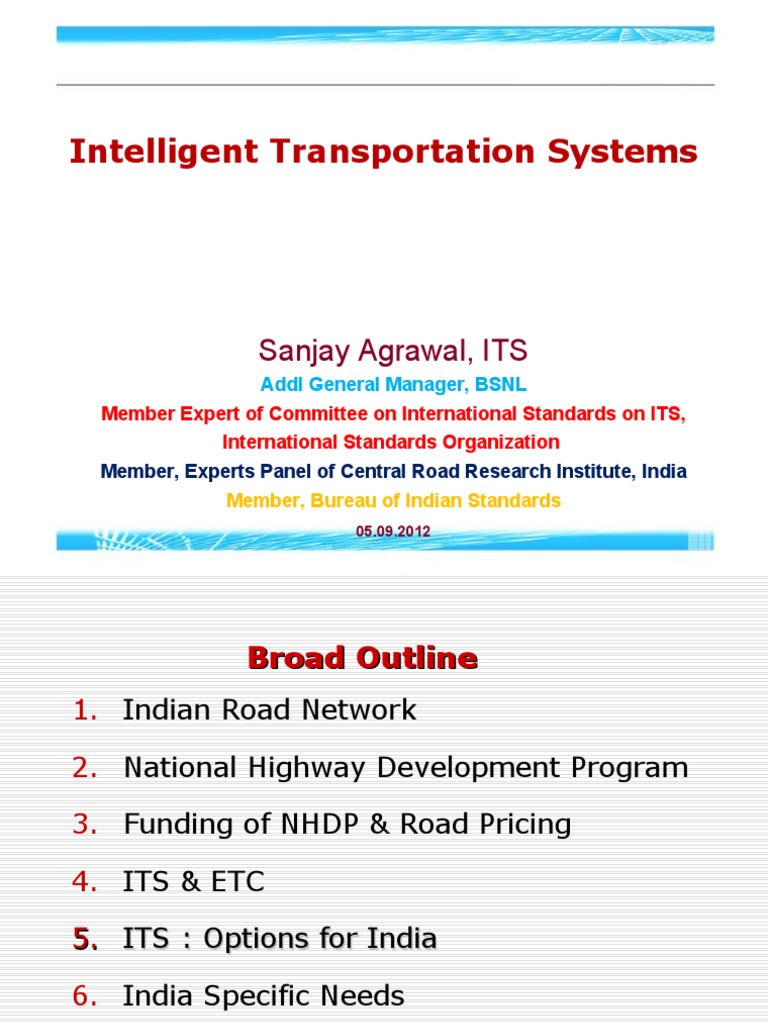 Intelligent Transportation Systems in India | PDF | Service Industries ...