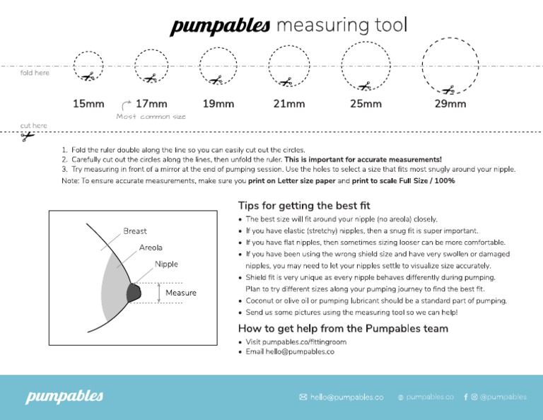 Pumpables Shield Size Measuring Tool - Letter | PDF