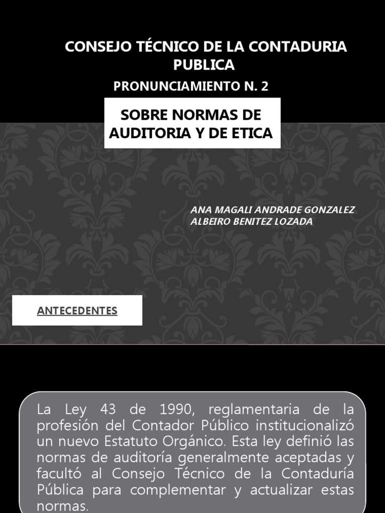 Normas de Auditoría y Ética en Contaduría | PDF | Contador | Auditoría