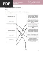 Computer Organisation Worksheet 2A The Processor