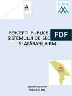 Percepții Publice Asupra Sistemului de Securitate Și Apărare A Republicii Moldova