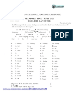 2021 STD 5 Term 3 Set 3 English