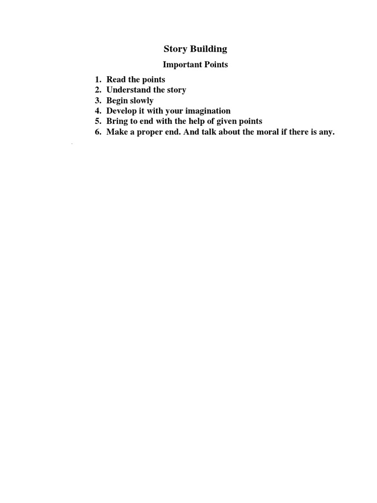 Story Building Techniques in English | PDF | Language Arts & Discipline