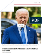 Biden: Osannolikt Att Roboten Avfyrats Från Ryssland - SVT Nyheter