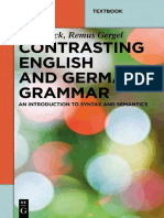 Contrasting English and German Grammar: An Introduction to Syntax and Semantics