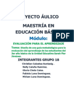 Proyecto de Guia Metodológica de Evaluación Avance Semana 1,2,3. Grupo 18