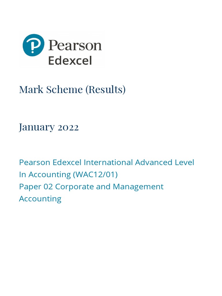 Jan 2022 Acc Unit 2 MS | PDF