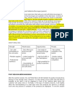 Juice, Soft Drinks Industry & Job Store Analysis