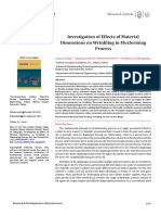 Investigation of Effects of Material Dimensions On