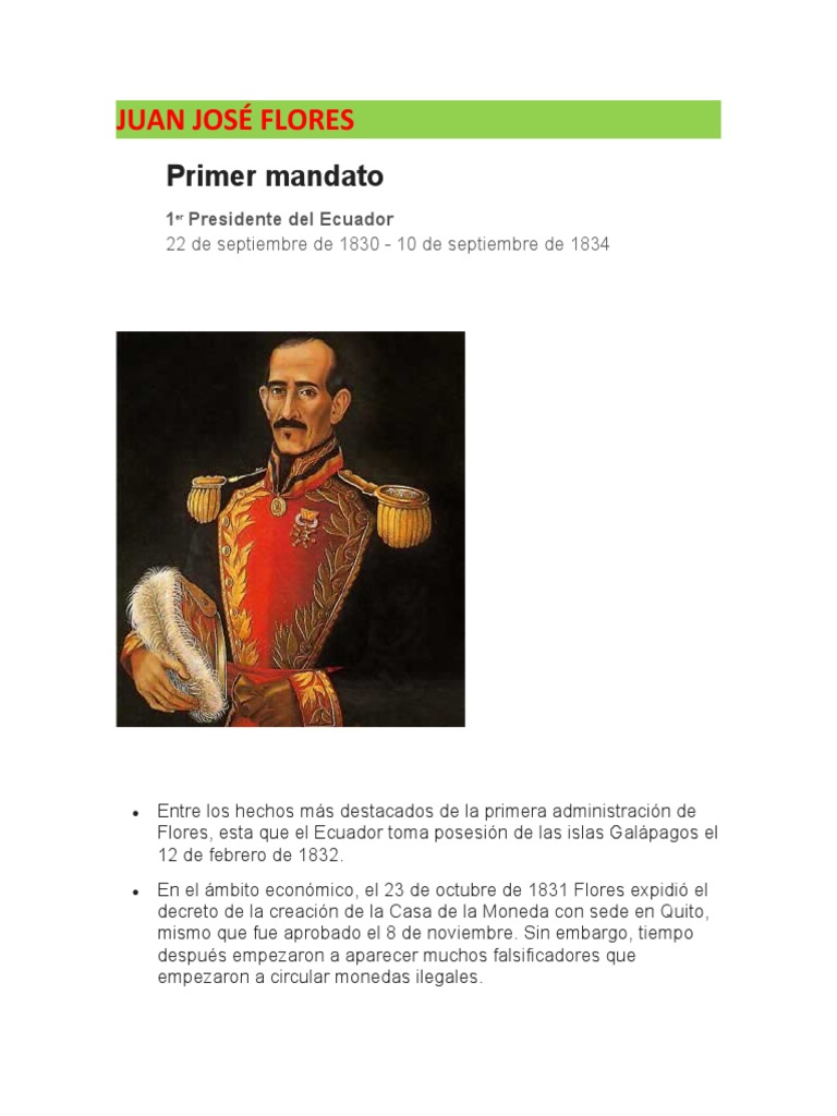 Juan José Flores y Vicente Rocafuerte | PDF | Ecuador