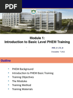 Module 1 - Introduction To PHEM Basic Level Training - 2021