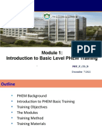 Module 1 - Introduction To PHEM Basic Level Training - 2021