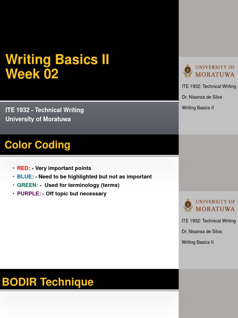 BODIR Technique for Technical Writing | PDF | Meditation | Essays
