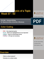 Lecture 07 - 02 - Critical Analysis of A Topic
