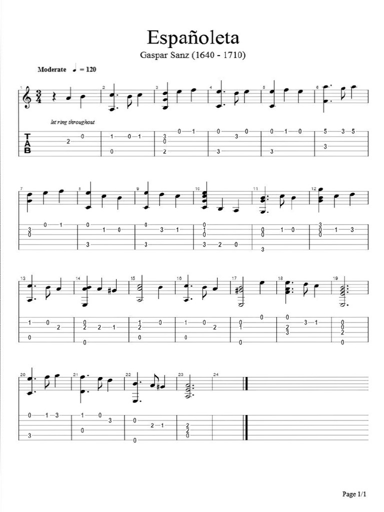 Españoleta Gaspar Sanz PDF