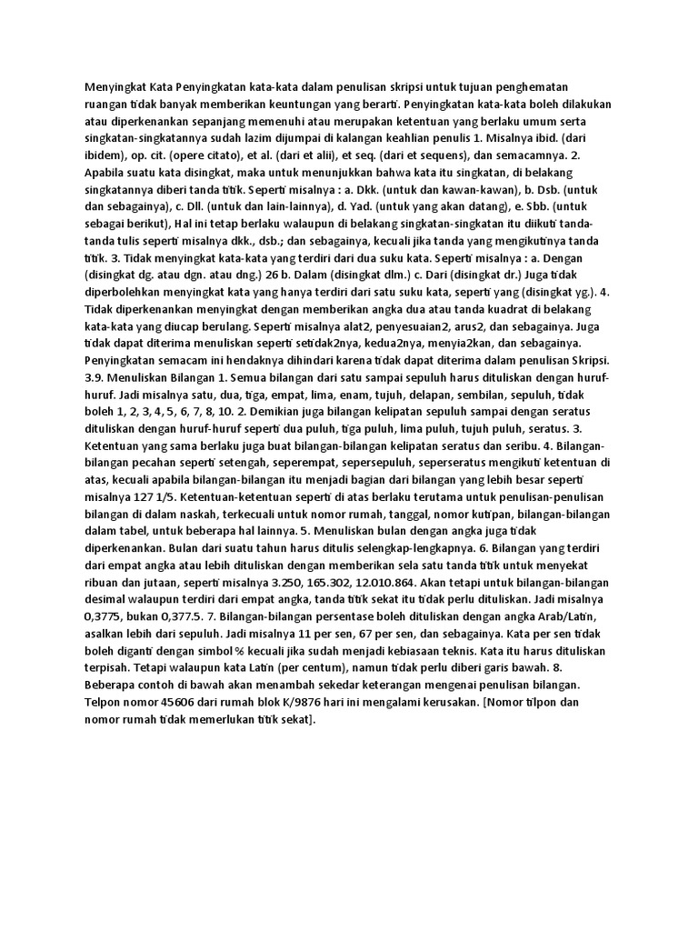 Menyingkat Kata Yang Benar | PDF