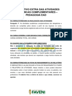 Informativo Extra Das Atividades Acadêmicas Complementares - Pedagogia Ead