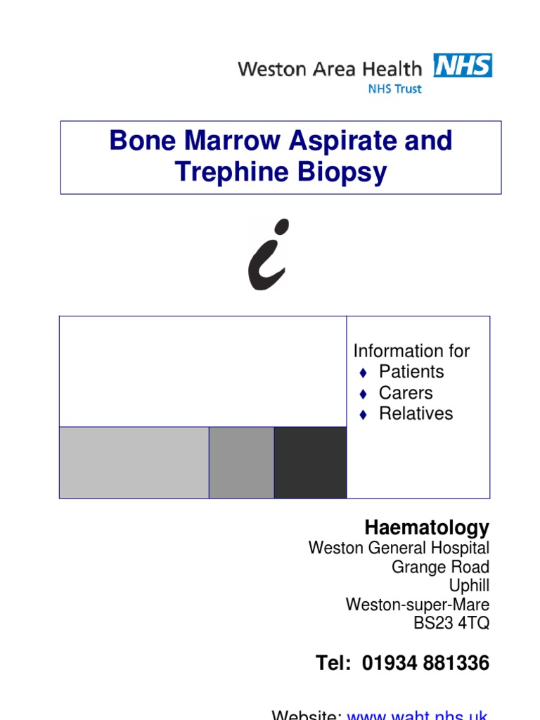 Bone Marrow Aspirate and Trephine Biopsy: Haematology | PDF | Biopsy ...