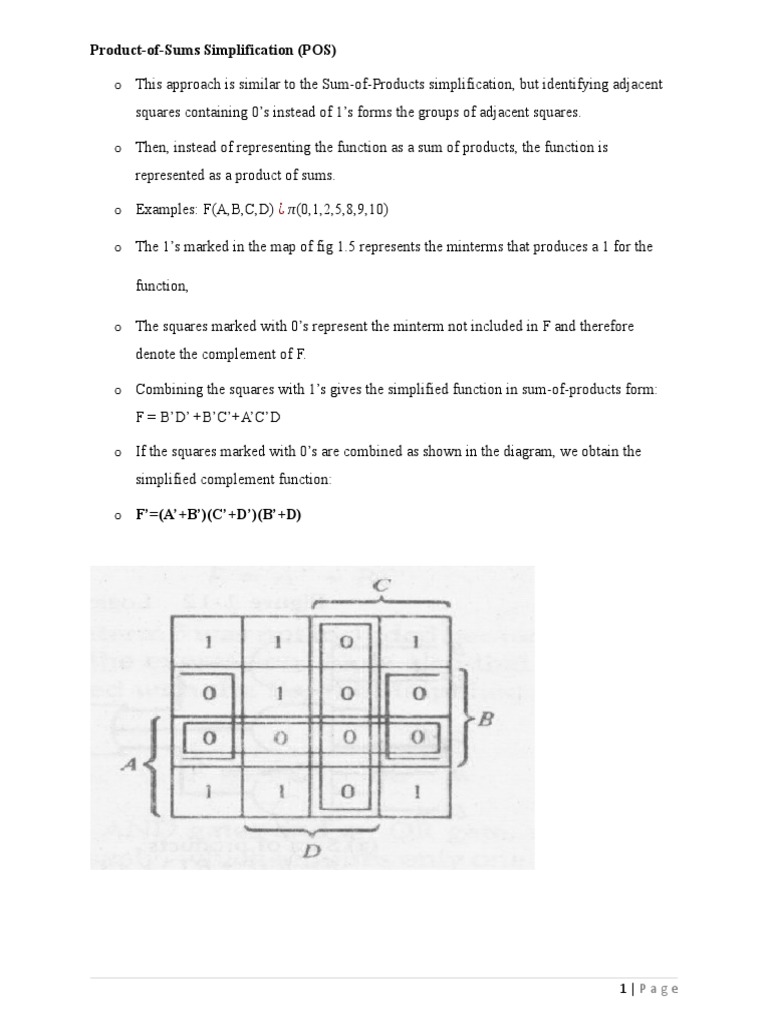 ProductofSums Simplification (POS) PDF Electronic Design