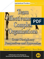Team Effectiveness in Complex Organizations - Cross Disciplinary Perspectives and Approaches (2008)