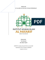 Makalah Tafsir Ayat Alquran Tentang Tujuan Pendidikan