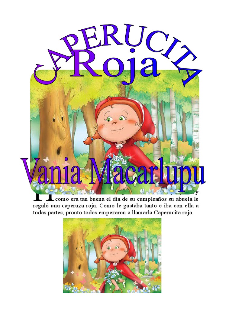 Cuento corto de Caperucita Roja | PDF | Caperucita Roja