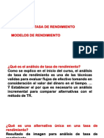 Unidad 3:: Analisis de Tasa de Rendimiento Modelos de Rendimiento