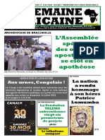 La Semaine Africaine: L'Assemblée Spéciale Des Ouvriers Apostoliques Se Clôt en Apothéose