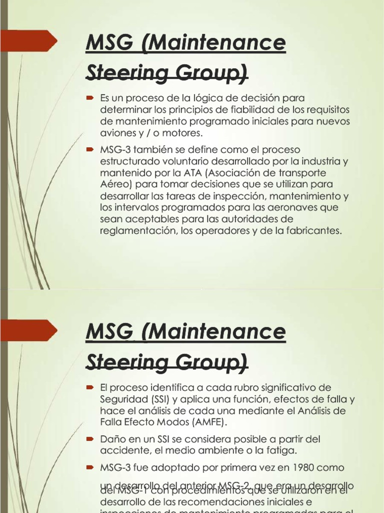 Proceso MSG-3 en Mantenimiento Aéreo | PDF | Boeing | Aeronave