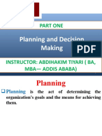Ch-3 Planning and Decision Making Management Theories and Principles SH