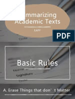 Summarizing Academic Texts