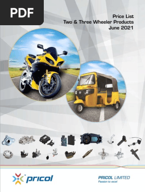 Two Wheeler & Three Wheeler Price List | PDF | Automotive