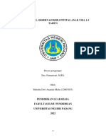 Laporan Hasil Observasi Kreativitas Anak Usia 1-5 Tahun Meidita PLB 22003033