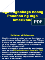 Mga Pagbabago Noong Panahon NG Amerikano