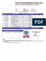 Universitas Muhammadiyah Malang: Kartu Studi Mahasiswa (KSM)