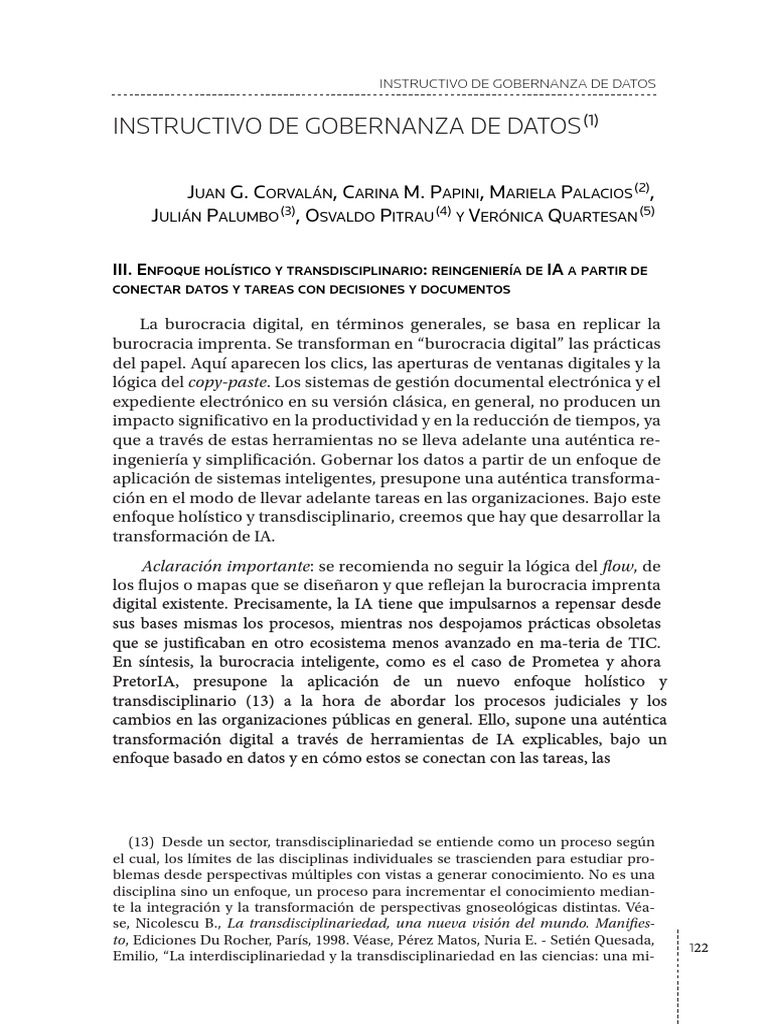 U2 - 5 - Instructivo de Gobernanza de Datos | PDF | Inteligencia ...