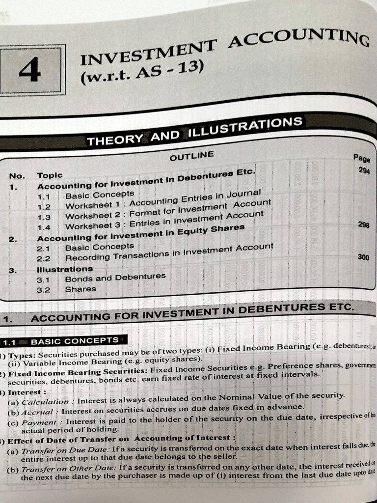 CRA Investment Accounting Theory | PDF | Interest | Securities (Finance)
