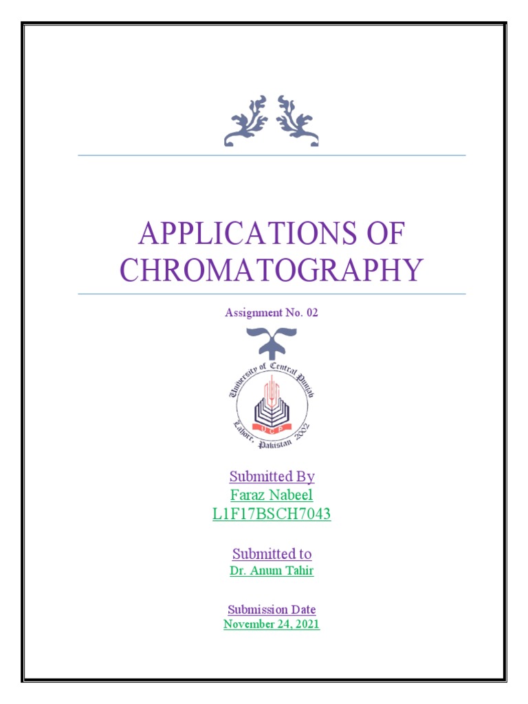 Chromatography Introduction To Chromatography PDF Chromatography Gas Chromatography