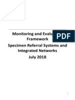 M&E Framework For Specimen Referrals