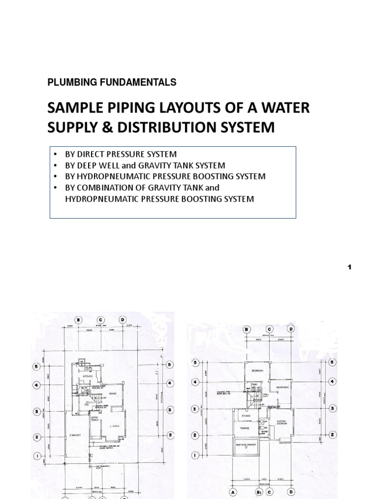 3.sample Piping Layouts of A Water Supply & PDF Water Supply