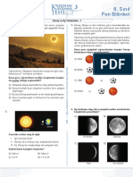 Sınıf - Sınıf Fen Bilimleri Fen Bilimleri: Güneş Ve Ay Tutulmaları - 1