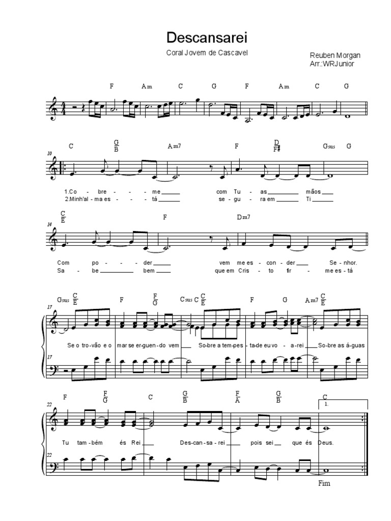 Descansarei Vocal e Cifras PDF