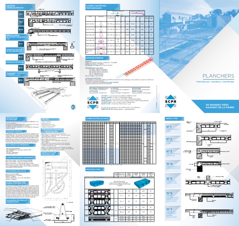 Planchers SCPR : Poutrelles et Hourdis | PDF | Maçonnerie | Béton armé