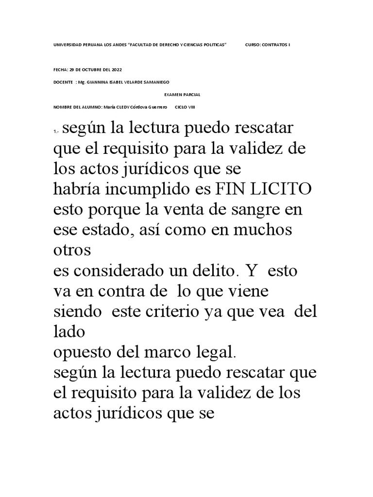 Examen Maria Cordova PDF Justicia Crimen y violencia