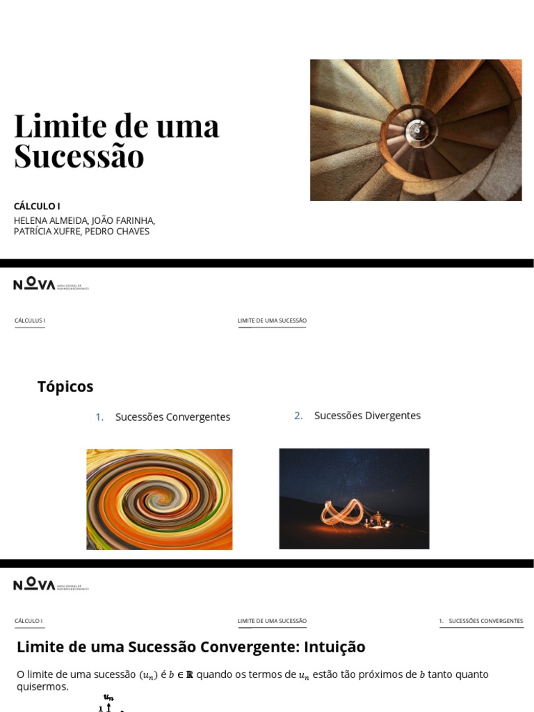 Limites de Sucessões em Cálculo I | PDF | Sequência | Limite (Matemática)